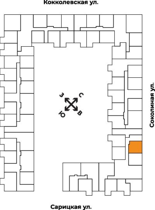 План этажа — 1к. квартира