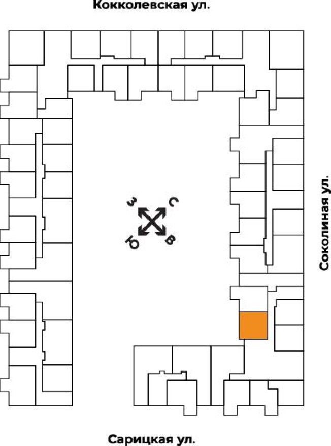 План этажа — 1к. квартира