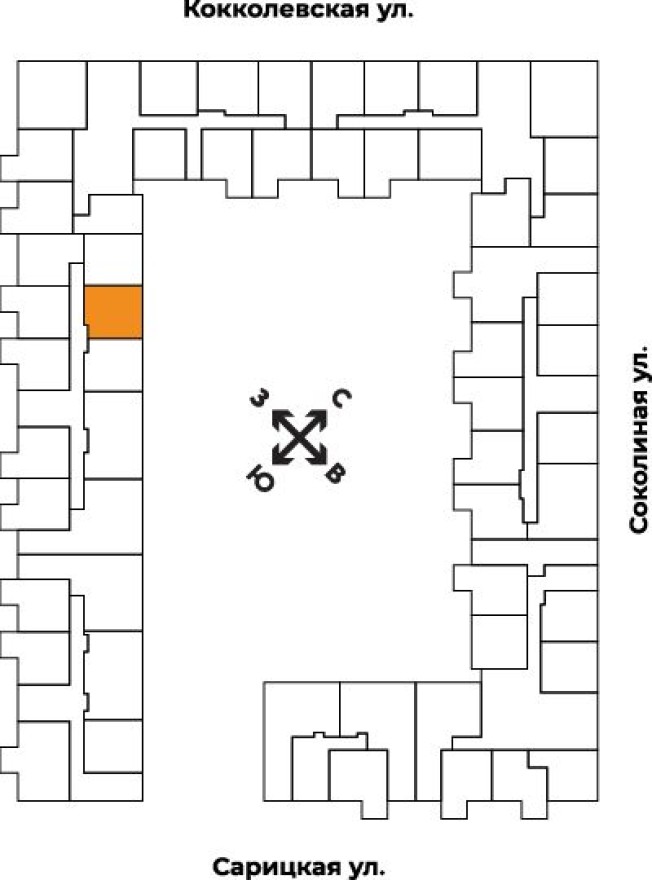 План этажа — 1к. квартира