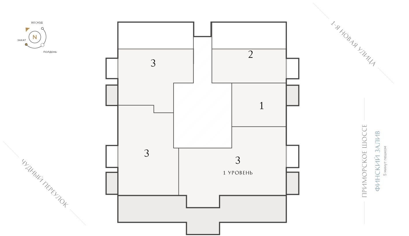 План этажа — 1к. квартира, 49.0 м²