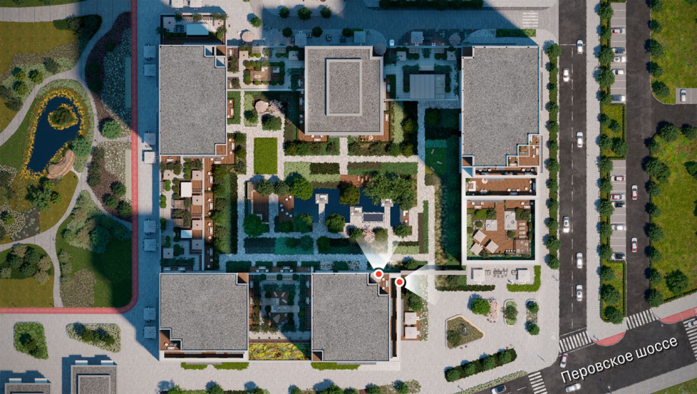 План этажа — 1к. квартира, 77.5 м²