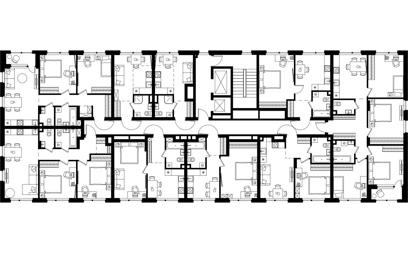 План этажа — Студия-квартира, 21.4 м²