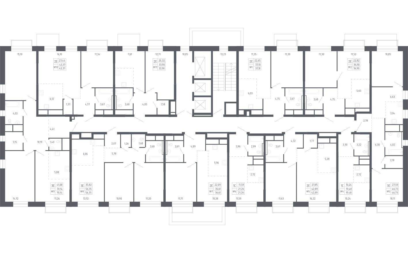План этажа — Студия-квартира, 20.7 м²