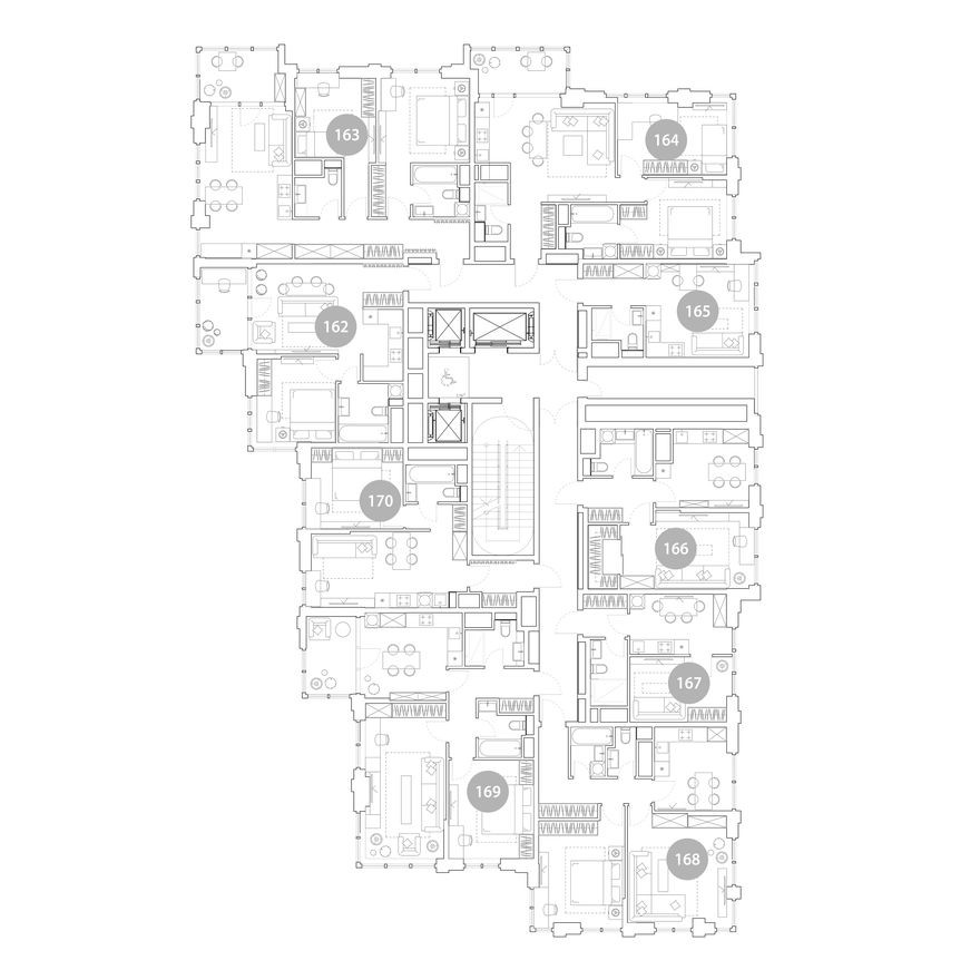 План этажа — 1к. квартира, 39.7 м²
