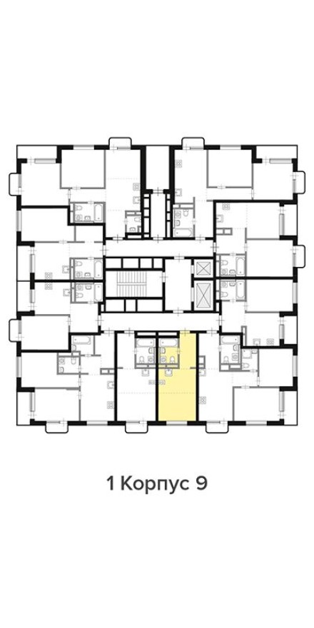 План этажа — Студия-квартира, 24.8 м²