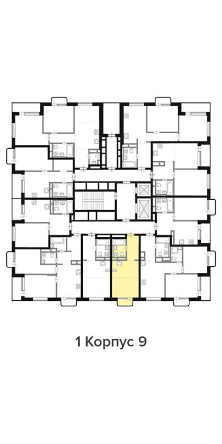 План этажа — Студия-квартира, 25.2 м²