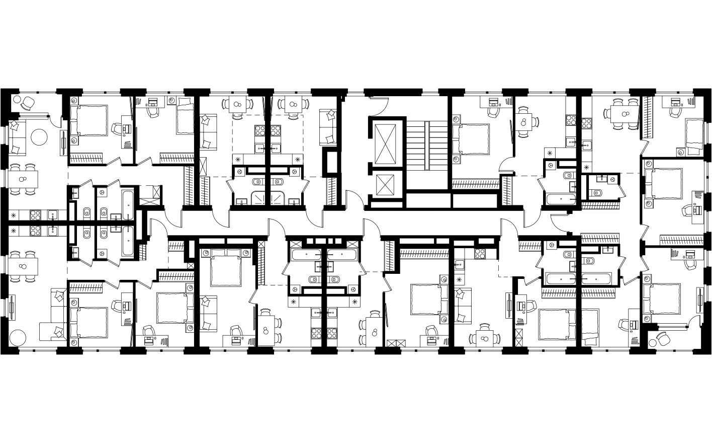 План этажа — Студия-квартира, 20.1 м²