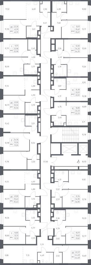 План этажа — Студия-квартира, 22.0 м²