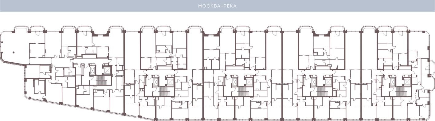 План этажа — 6к. апартаменты, 338.6 м²