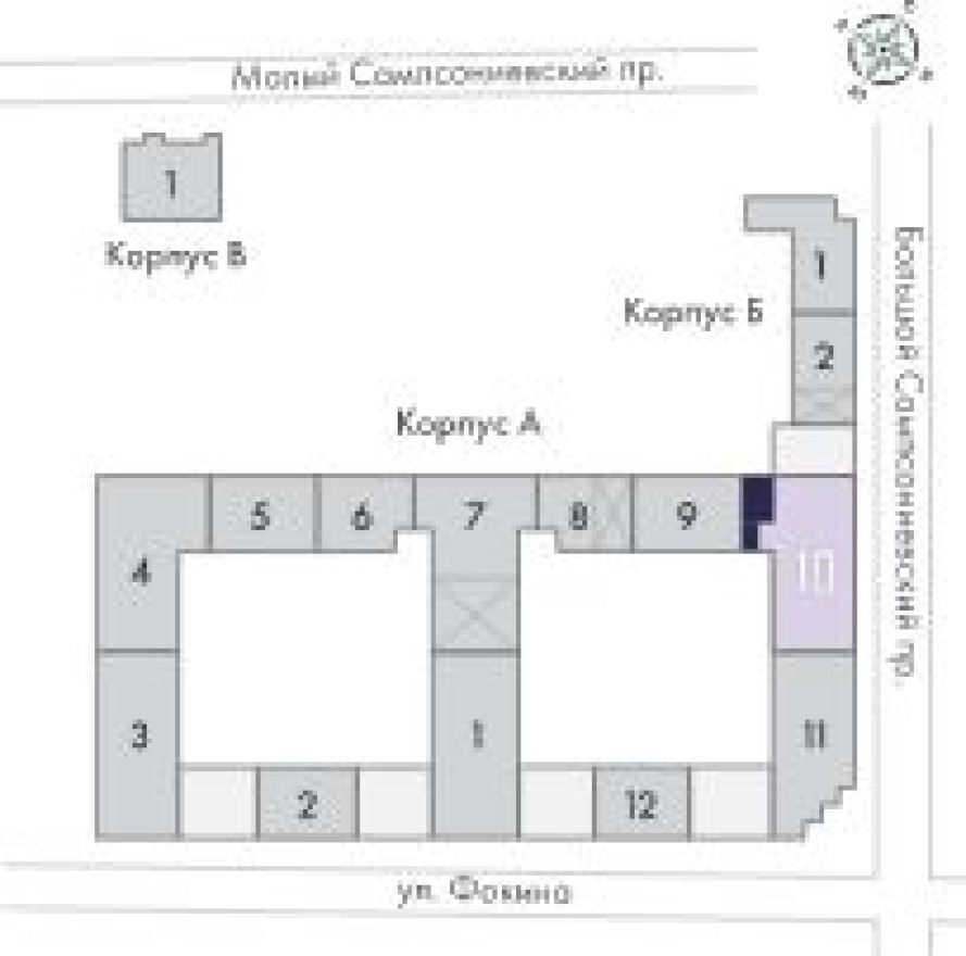 План этажа — 2к. квартира, 69.9 м²