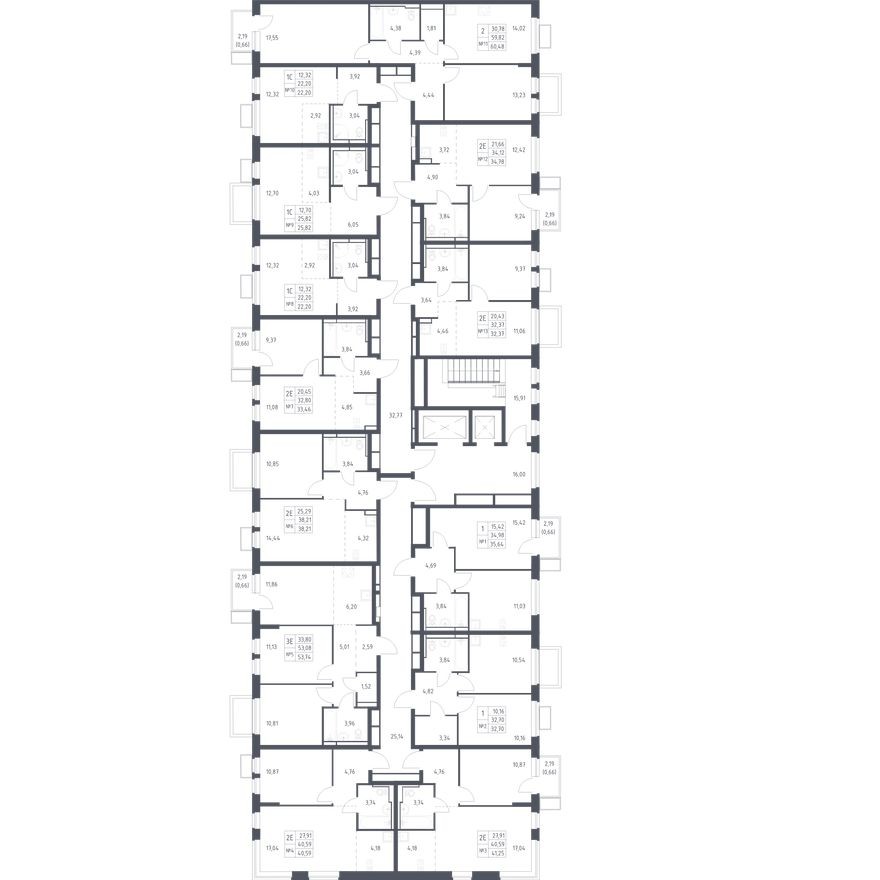 План этажа — Студия-квартира, 22.2 м²