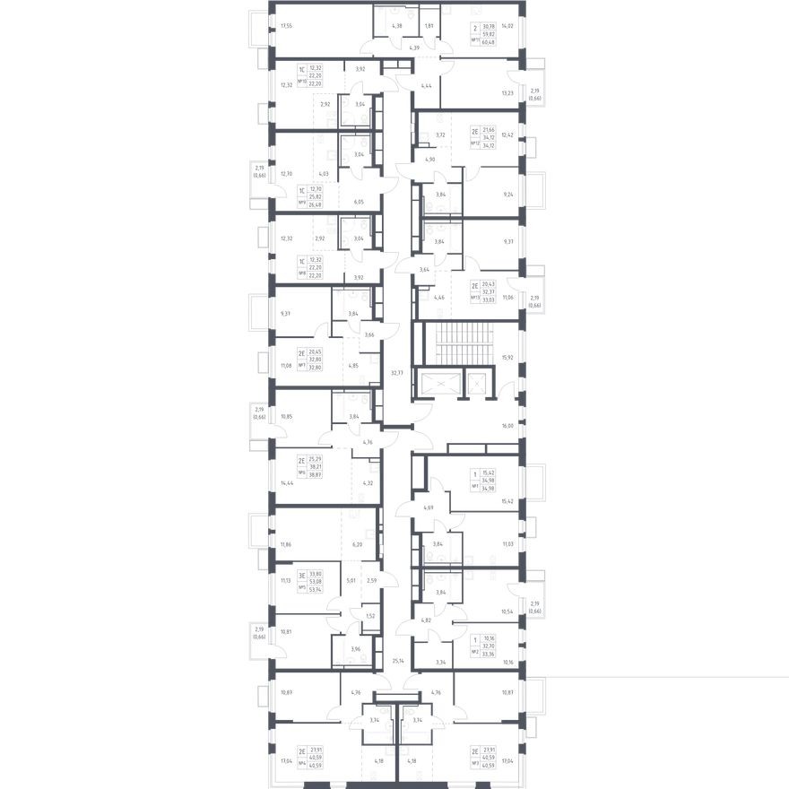 План этажа — Студия-квартира, 22.2 м²