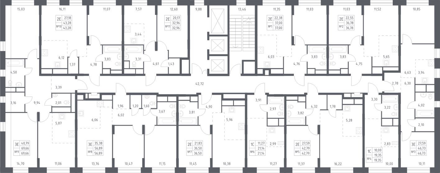 План этажа — Студия-квартира, 20.8 м²
