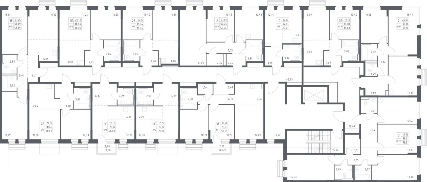 План этажа — Студия-квартира, 26.8 м²