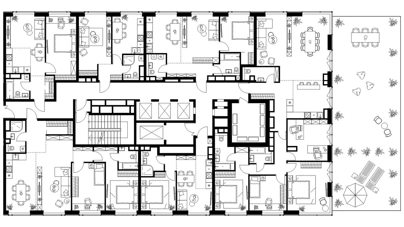 План этажа — 5к. квартира, 161.5 м²