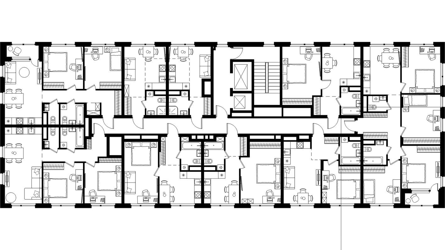 План этажа — Студия-квартира, 21.6 м²