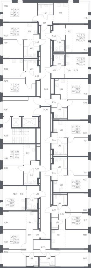 План этажа — Студия-квартира, 25.7 м²