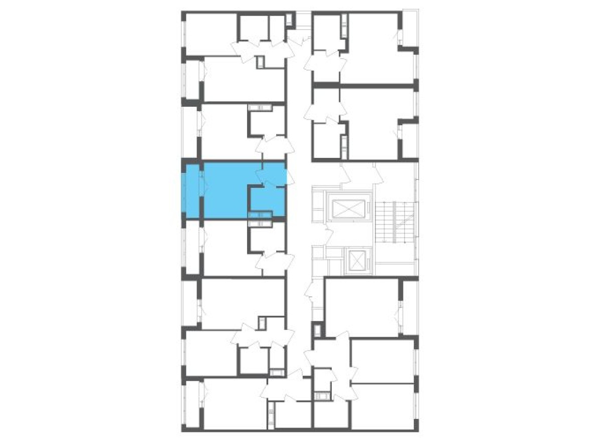План этажа — Студия-квартира, 20.2 м²