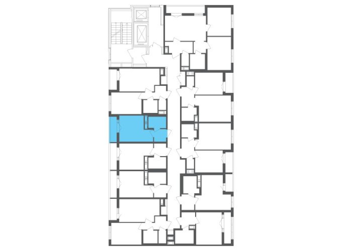 План этажа — Студия-квартира, 20.5 м²