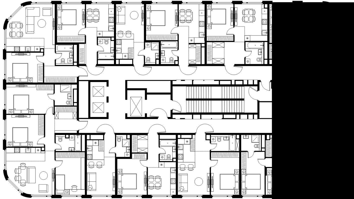 План этажа — Студия-квартира, 22.4 м²