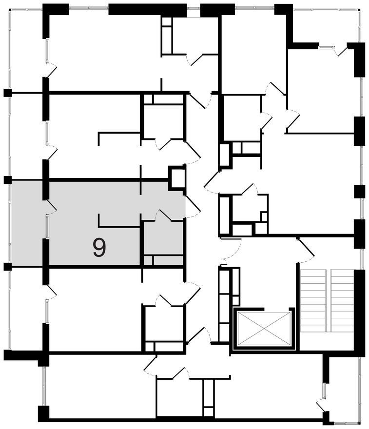 План этажа — Студия-квартира, 26.6 м²