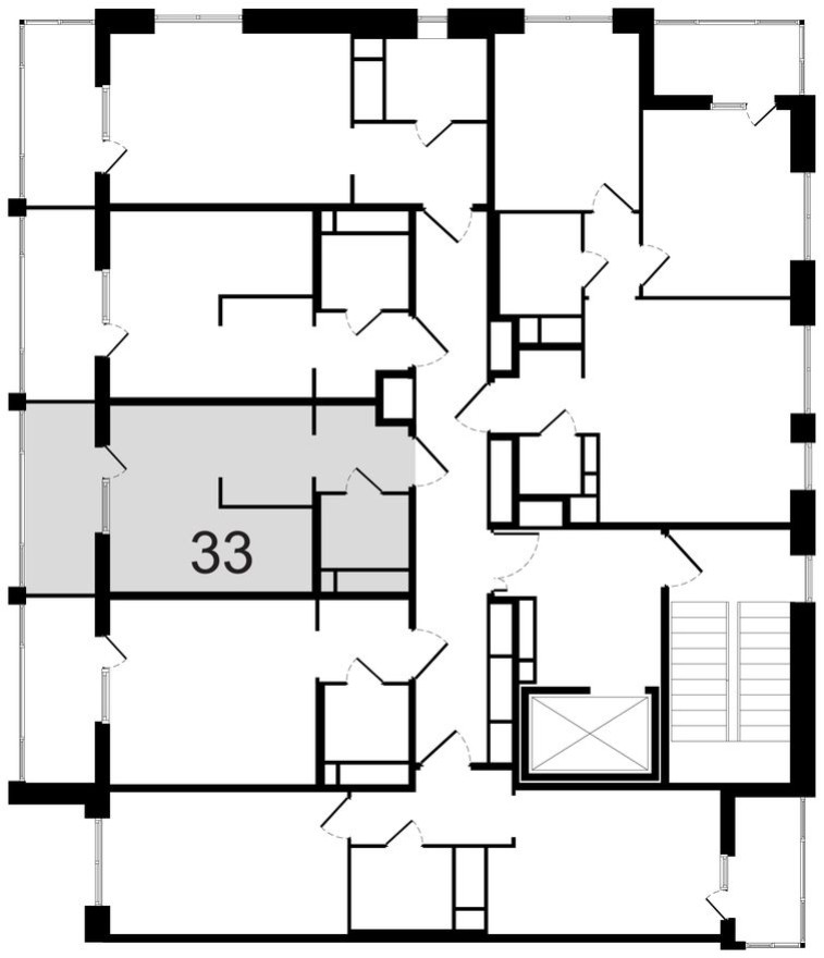 План этажа — Студия-квартира, 26.6 м²