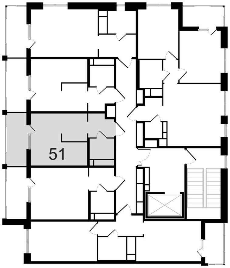 План этажа — Студия-квартира, 26.6 м²