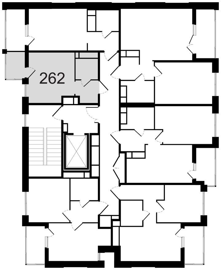 План этажа — Студия-квартира, 23.0 м²