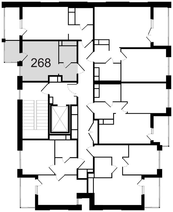 План этажа — Студия-квартира, 23.0 м²