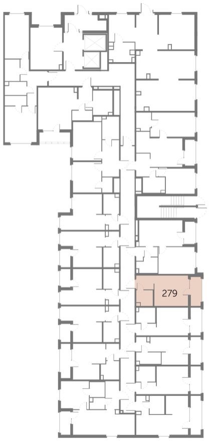 План этажа — Студия-квартира, 21.7 м²