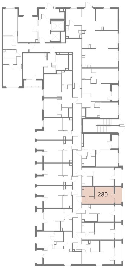 План этажа — Студия-квартира, 19.8 м²