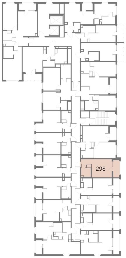 План этажа — Студия-квартира, 21.2 м²