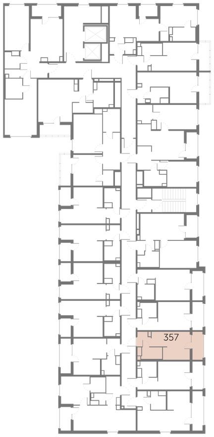 План этажа — Студия-квартира, 19.2 м²