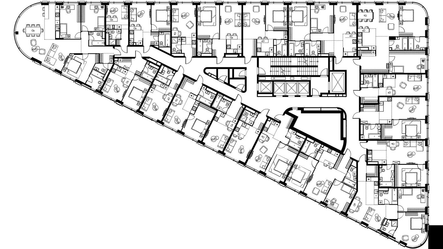 План этажа — Студия-квартира, 24.9 м²