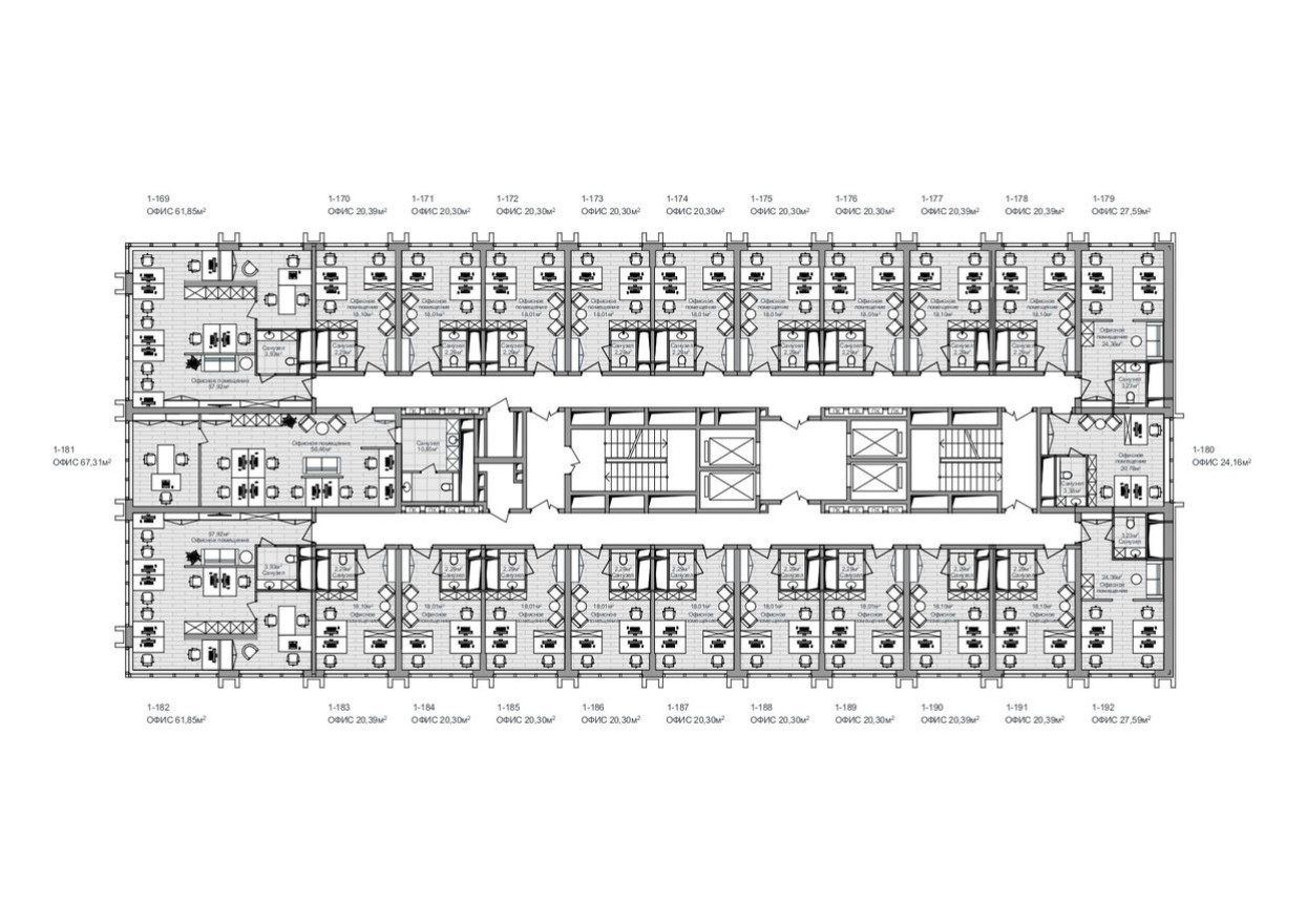 План этажа — Помещение свободного назначения, 20.4 м²