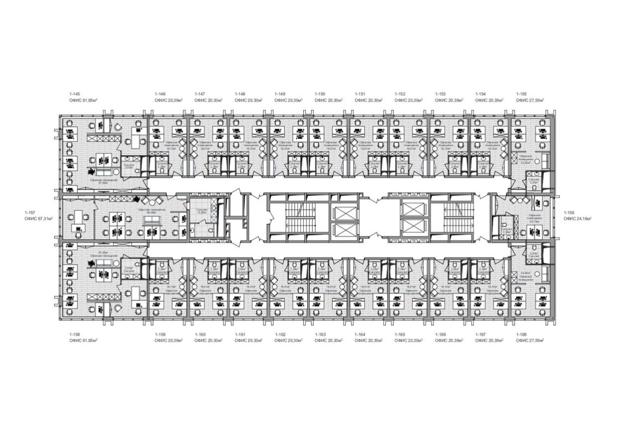 План этажа — Помещение свободного назначения, 20.4 м²