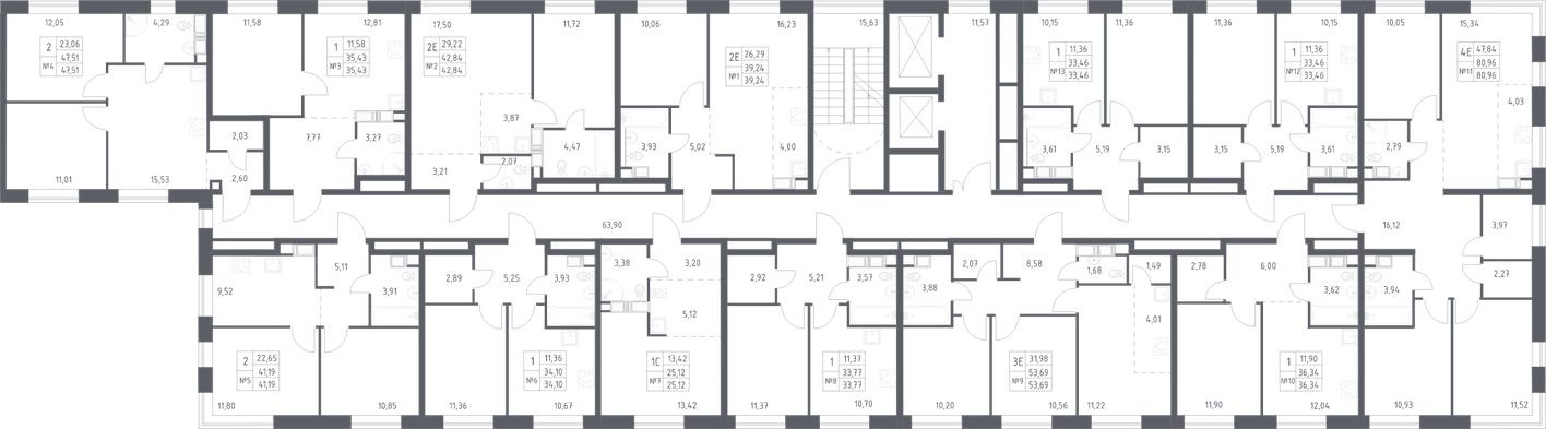 План этажа — Студия-квартира, 25.1 м²