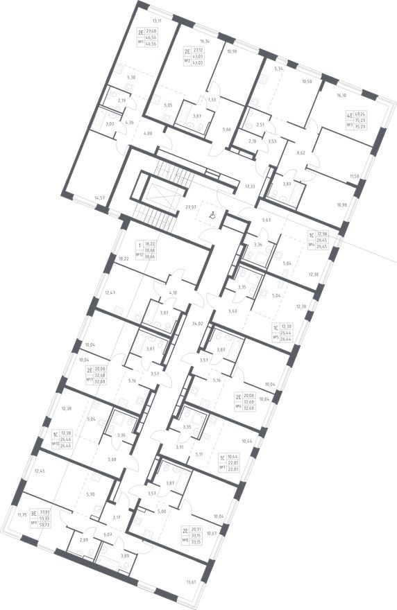 План этажа — Студия-квартира, 26.5 м²