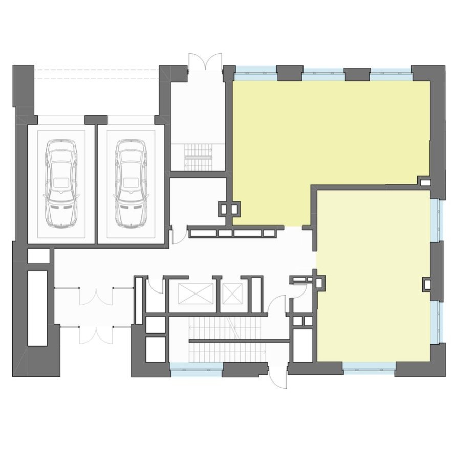 План этажа — 1к. квартира, 65.2 м²