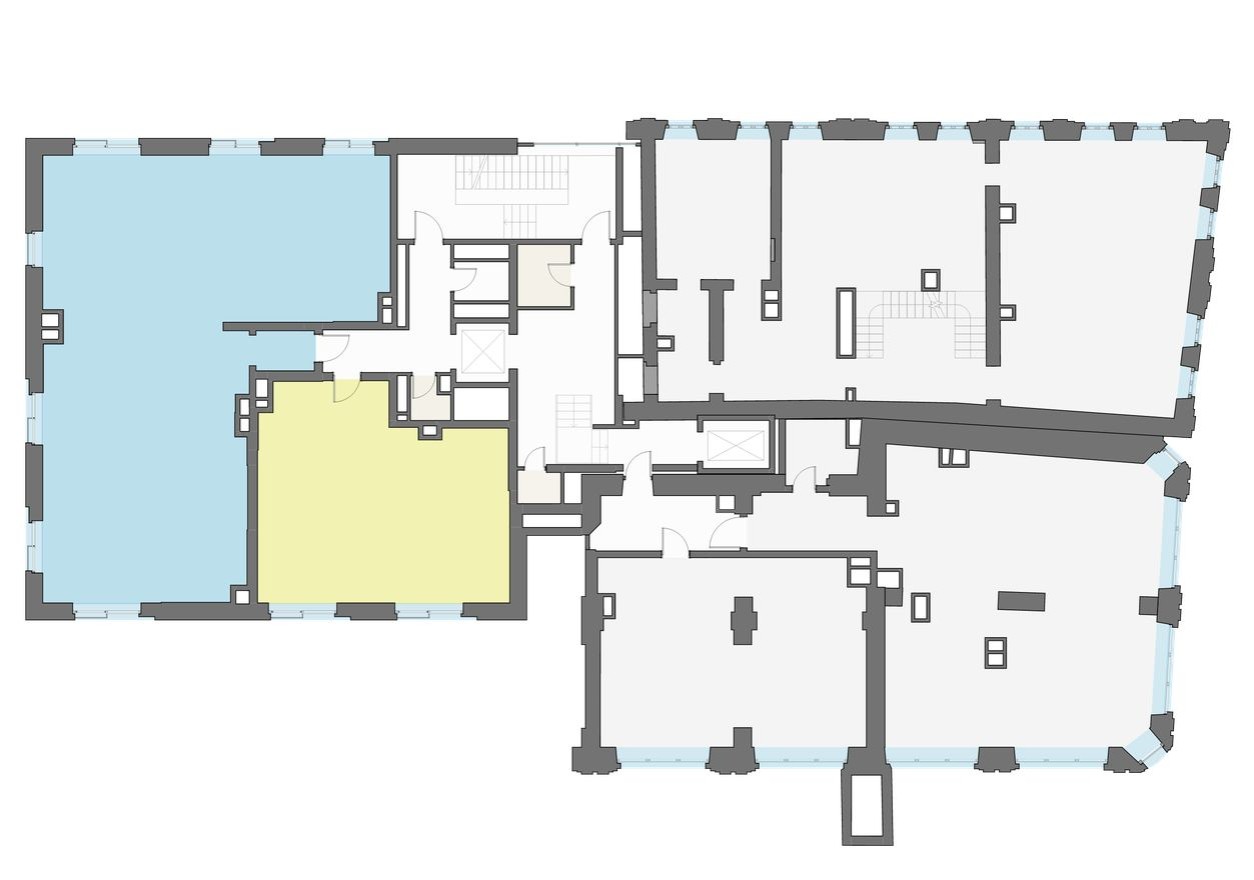 План этажа — 1к. квартира, 69.5 м²