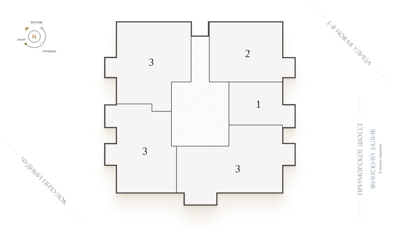 План этажа — 1к. квартира, 49.0 м²
