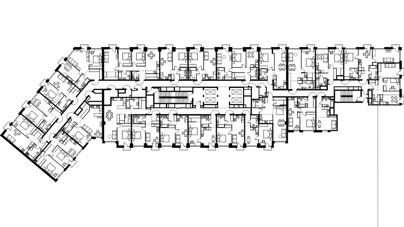 План этажа — 1к. квартира, 29.5 м²