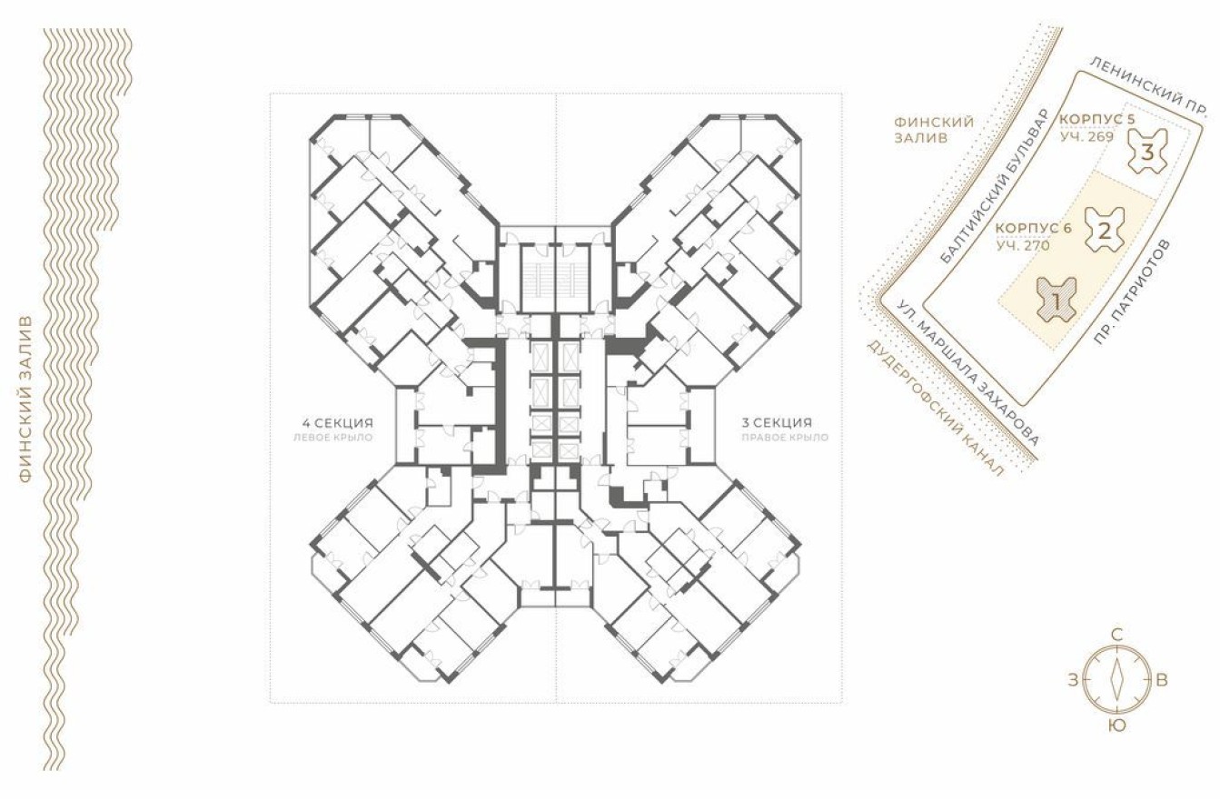 План этажа — Студия-квартира, 28.7 м²