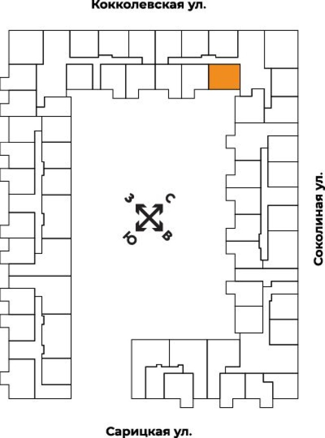 План этажа — 1к. квартира