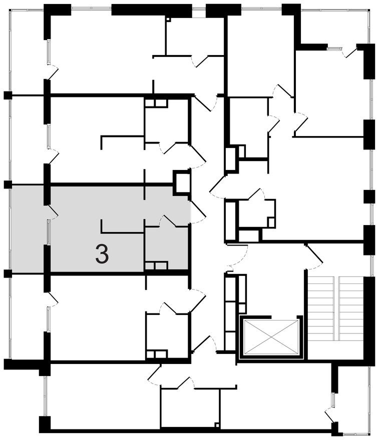 План этажа — Студия-квартира, 27.0 м²