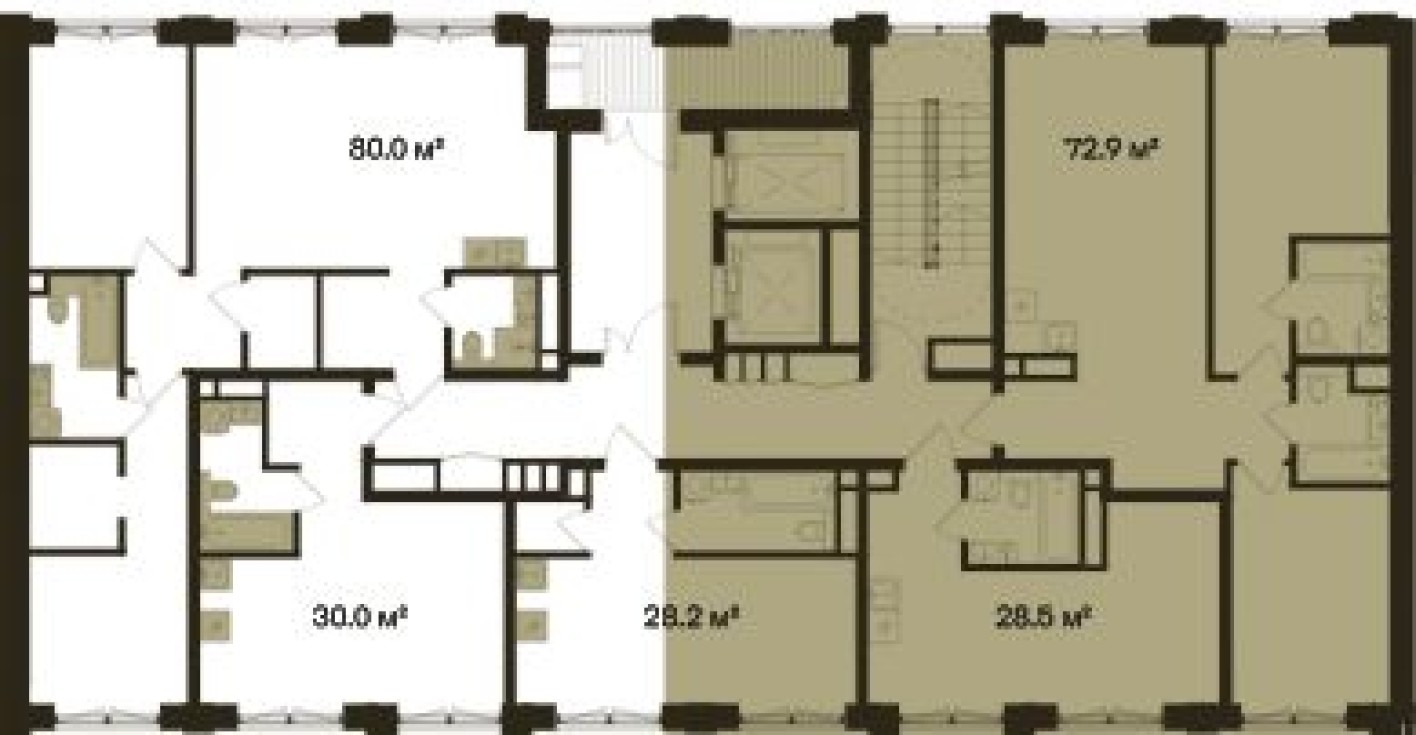 План этажа — Студия-квартира, 30.0 м²