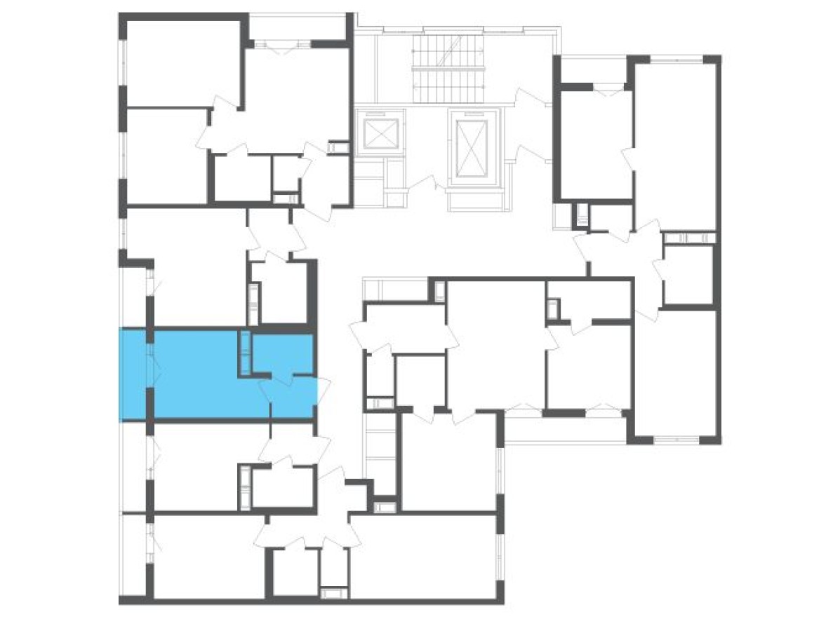 План этажа — Студия-квартира, 20.0 м²