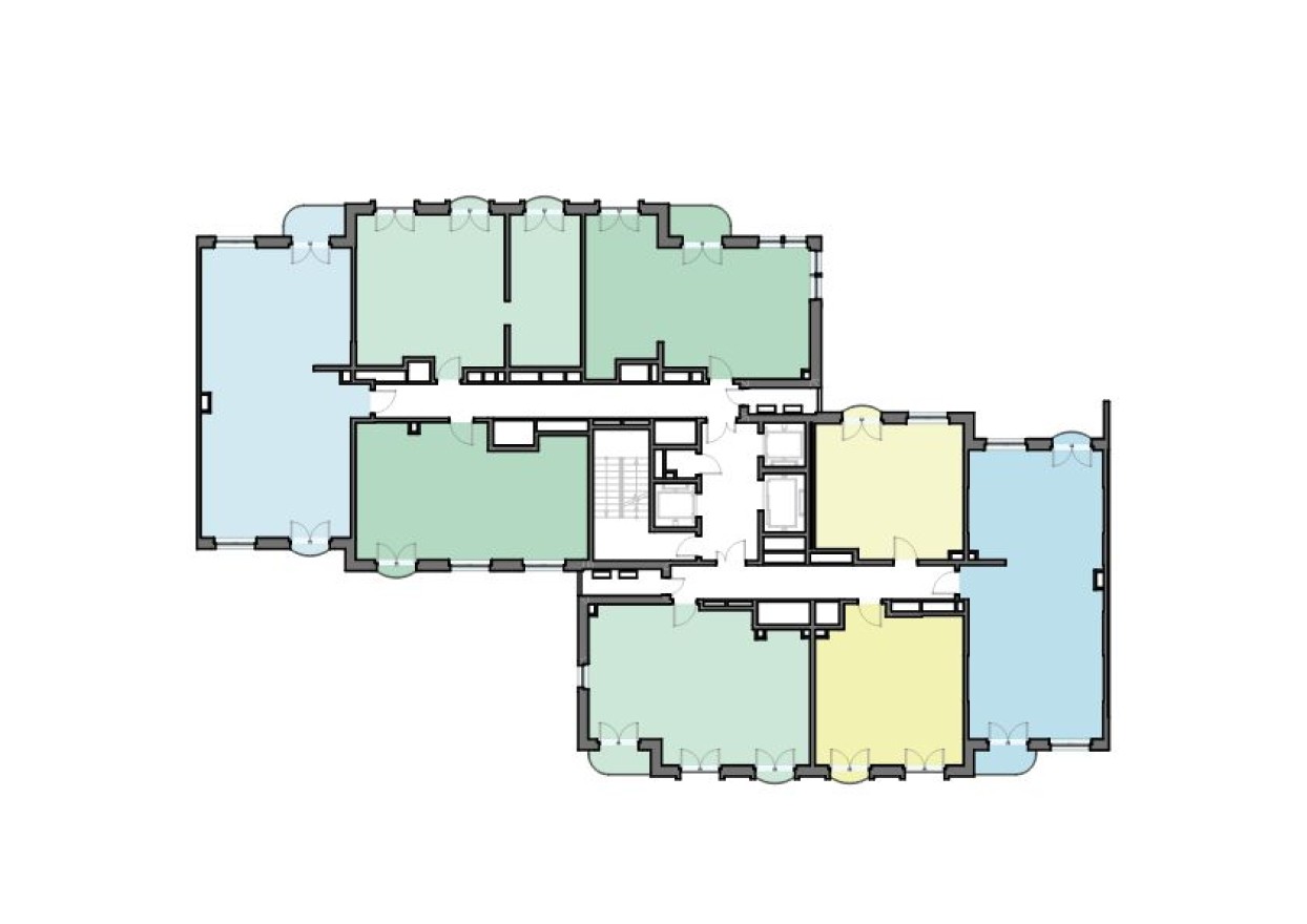 План этажа — 3к. квартира, 79.1 м²