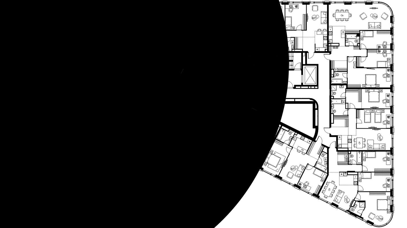 План этажа — 3к. квартира, 71.3 м²