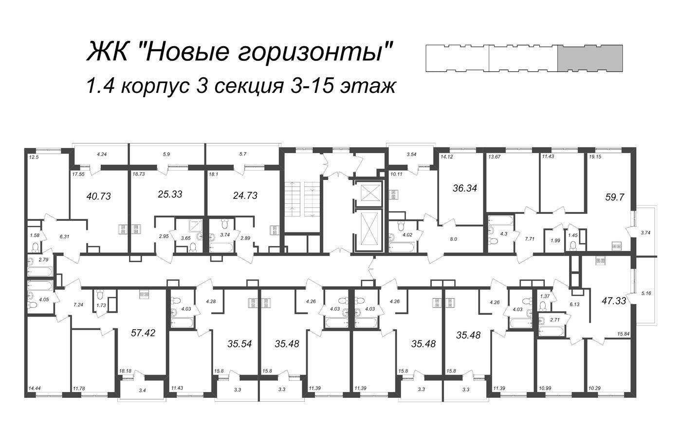План этажа — Студия-квартира, 31.2 м²